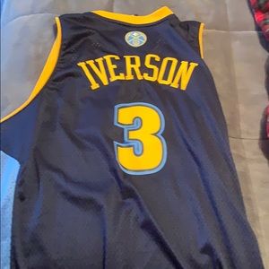 Allen Iverson Nuggets Jersey stitched